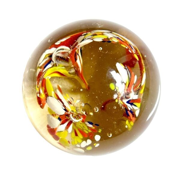 VTG Hand blown Art Glass Paperweight MCM Boho 106 - Picture 4 of 7
